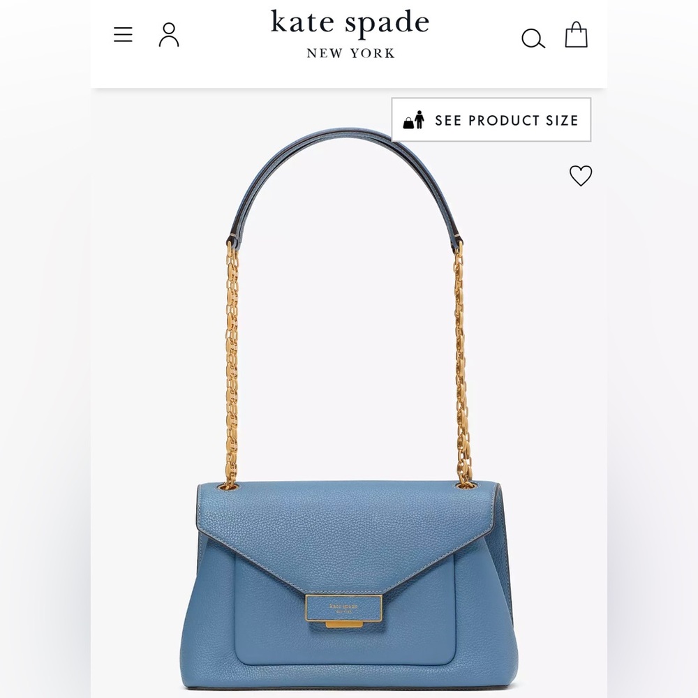 Kate Spade Gramercy Medium Convertible shoulder bag NWT, color manta blue